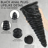 11in Huge Silicone Thick Anal Plug Dildo With Tapered Glans Anal Stretcher