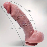 11in Huge Thick Realistic Large Silicone Dildo With Wide Ball Curved Waves