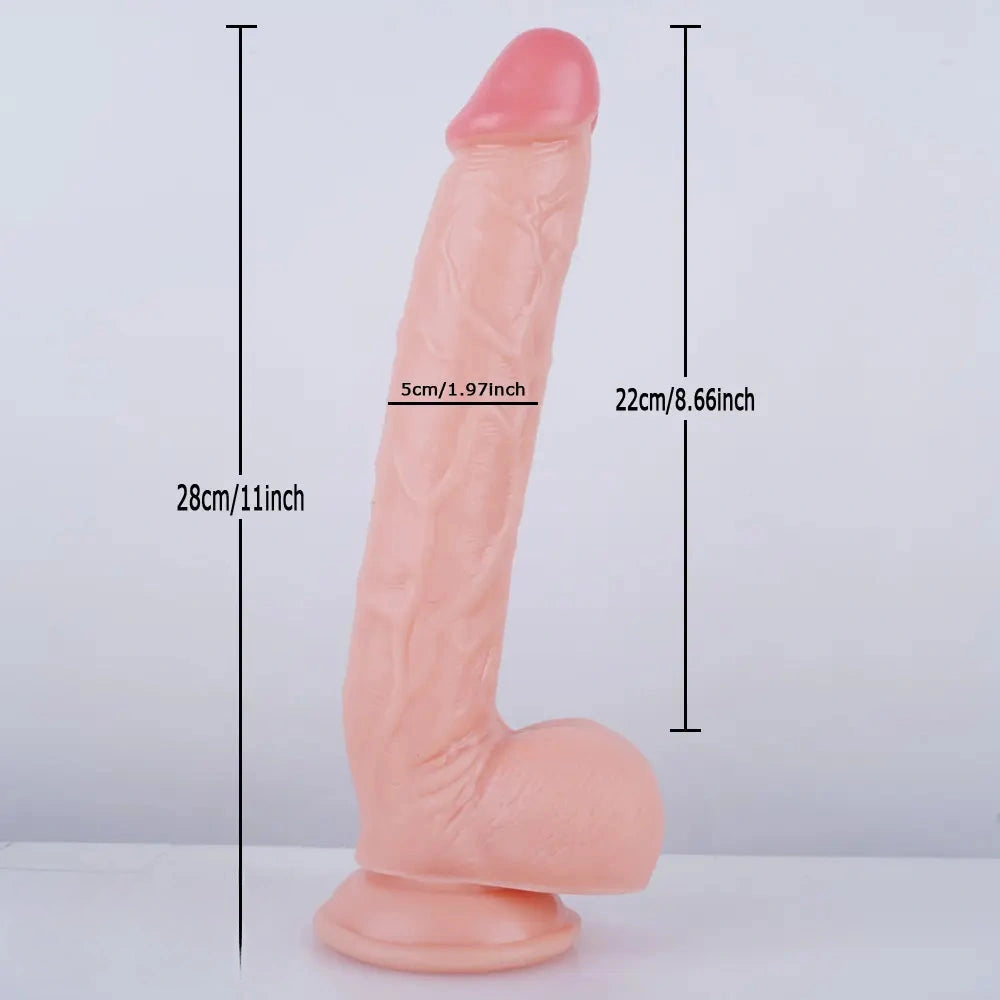 11in PVC Big Dildo Real Man Penis Huge Dildo For Women G-spot Vagina