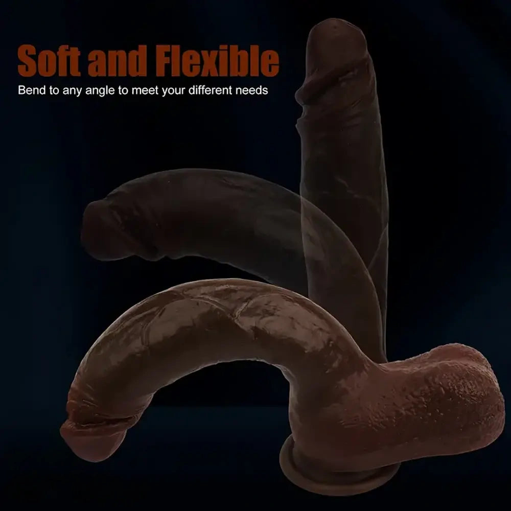 11in Realistic Big Skin-like Silicone Soft Dildo For Women Couples