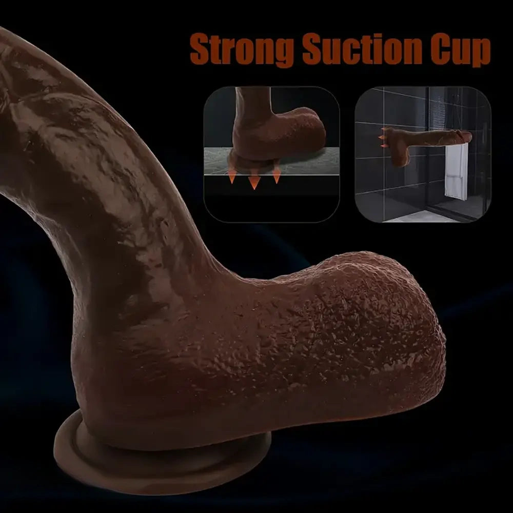 11in Realistic Big Skin-like Silicone Soft Dildo For Women Couples