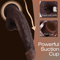 11in Realistic Big Skin-like Silicone Soft Dildo For Women Couples