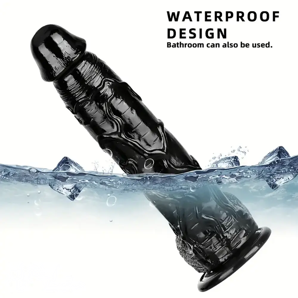 11in Thick Black Giant Solid Color Dildo Hand Wash Only For Adult Toy