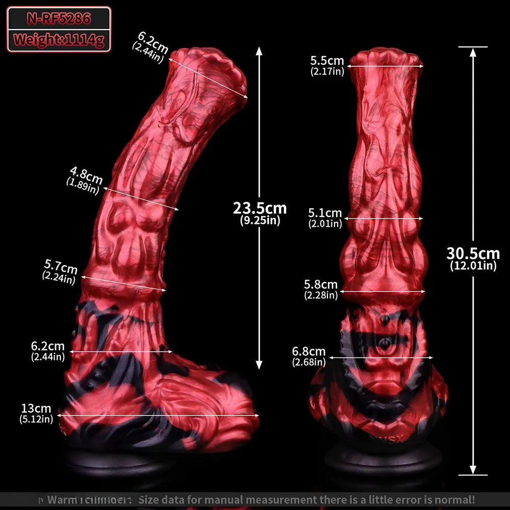 12.01in Horse Cock Dildo With Strong Suction Cup For Hands-Free Sex