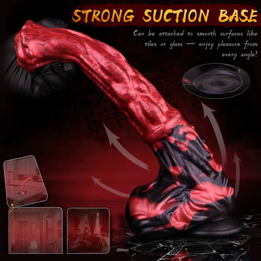 12.01in Horse Cock Dildo With Strong Suction Cup For Hands-Free Sex