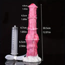 12.01in Silicone Anal Probe Horse Squirting Dildo With Water Jet