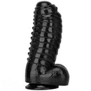 12.2in 13.38in Black PVC Large Thick Giant Caterpillar Anal Dilation Dildo