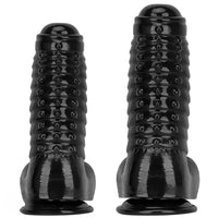 12.2in 13.38in Black PVC Large Thick Giant Caterpillar Anal Dilation Dildo