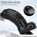 12.2in 13.38in Black PVC Large Thick Giant Caterpillar Anal Dilation Dildo