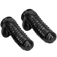 12.2in 13.38in Black PVC Large Thick Giant Caterpillar Anal Dilation Dildo