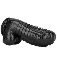 12.2in 13.38in Black PVC Large Thick Giant Caterpillar Anal Dilation Dildo