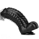 12.2in 13.38in Black PVC Large Thick Giant Caterpillar Anal Dilation Dildo