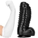 12.2in 13.38in Black PVC Large Thick Giant Caterpillar Anal Dilation Dildo