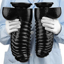 12.2in 13.38in Black PVC Large Thick Giant Caterpillar Anal Dilation Dildo