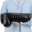 12.2in 13.38in Black PVC Large Thick Giant Caterpillar Anal Dilation Dildo