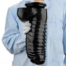 12.2in 13.38in Black PVC Large Thick Giant Caterpillar Anal Dilation Dildo