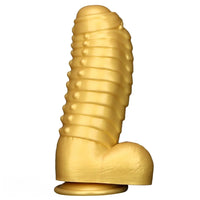 12.2in 13.38in Golden Liquid Silicone Giant Caterpillar Anal Thick Dildo