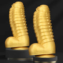 12.2in 13.38in Golden Liquid Silicone Giant Caterpillar Anal Thick Dildo