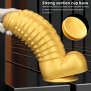 12.2in 13.38in Golden Liquid Silicone Giant Caterpillar Anal Thick Dildo