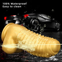 12.2in 13.38in Golden Liquid Silicone Giant Caterpillar Anal Thick Dildo