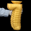12.2in 13.38in Golden Liquid Silicone Giant Caterpillar Anal Thick Dildo