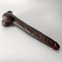 12.2in 14.1in 16.5in Extra Long Big Ebony Silicone Dildo For Women