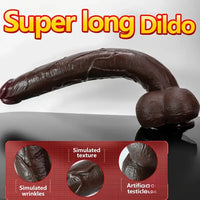 12.2in 14.1in 16.5in Extra Long Big Ebony Silicone Dildo For Women