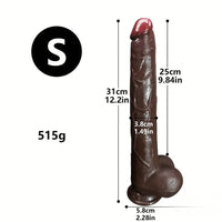 12.2in 14.1in 16.5in Extra Long Big Ebony Silicone Dildo For Women
