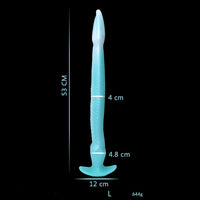 12.2in 15.94in 20.87in Snake Long Huge Animal Luminous Dildo For Anus