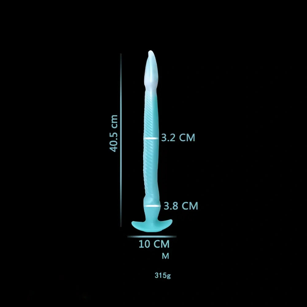 12.2in 15.94in 20.87in Snake Long Huge Animal Luminous Dildo For Anus