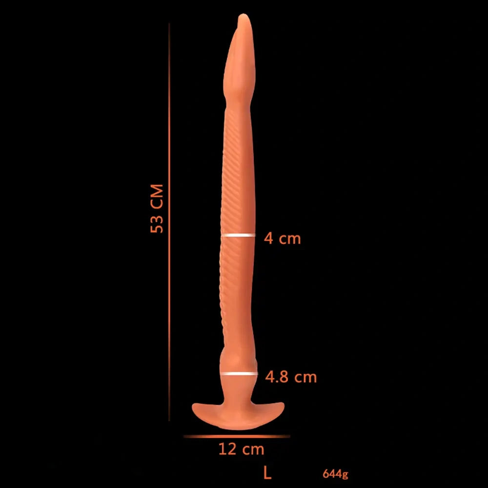 12.2in 15.94in 20.87in Snake Long Huge Animal Luminous Dildo For Anus