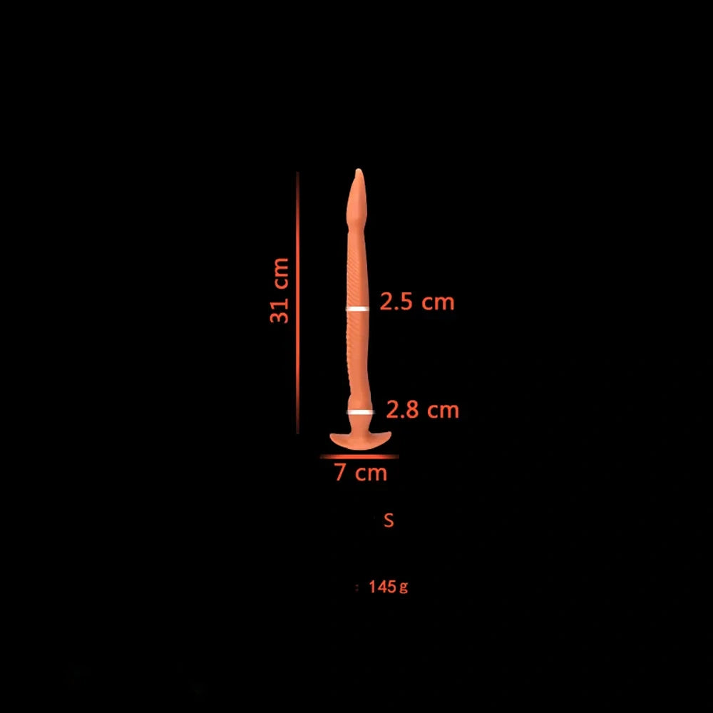 12.2in 15.94in 20.87in Snake Long Huge Animal Luminous Dildo For Anus