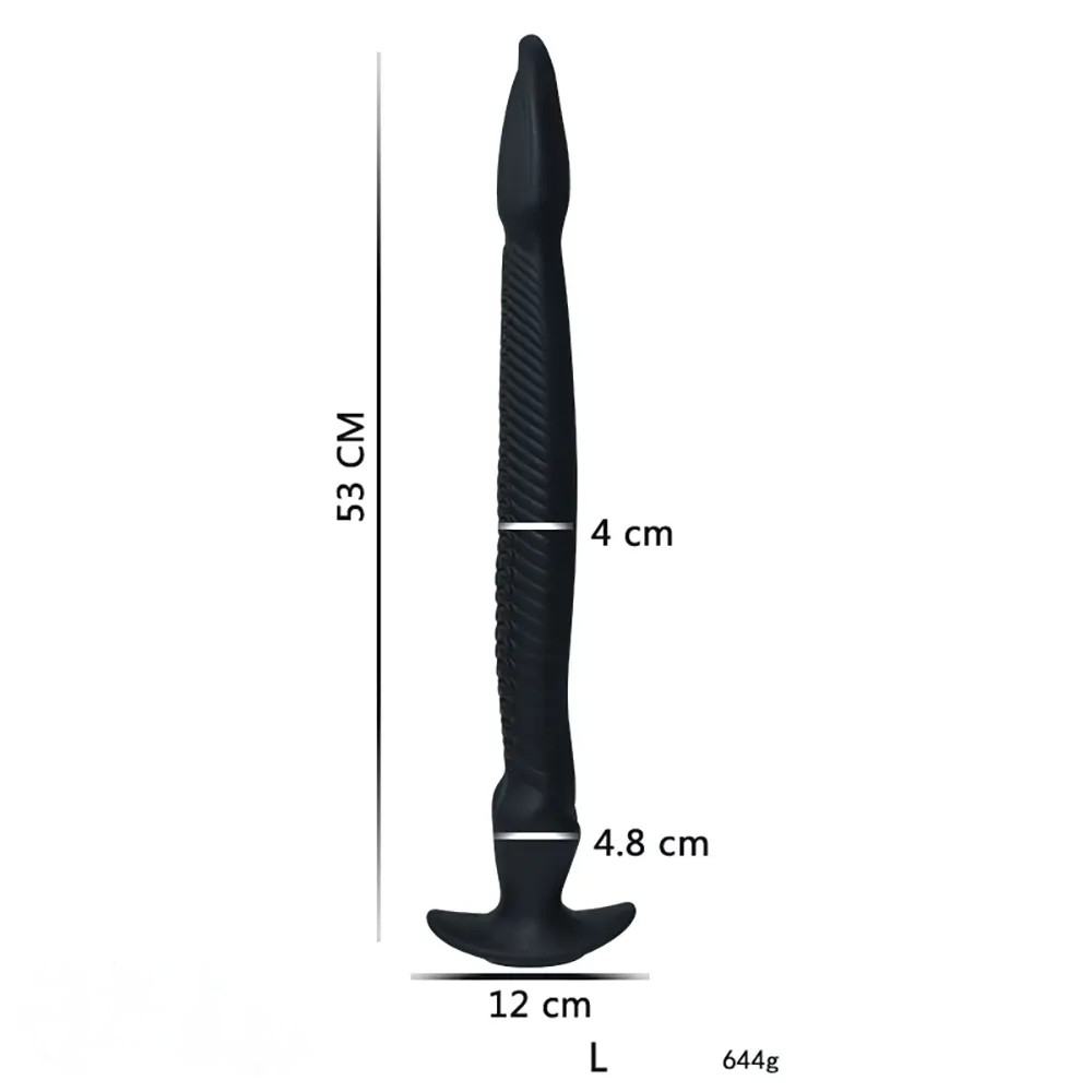 12.2in 15.94in 20.87in Snake Long Huge Animal Luminous Dildo For Anus