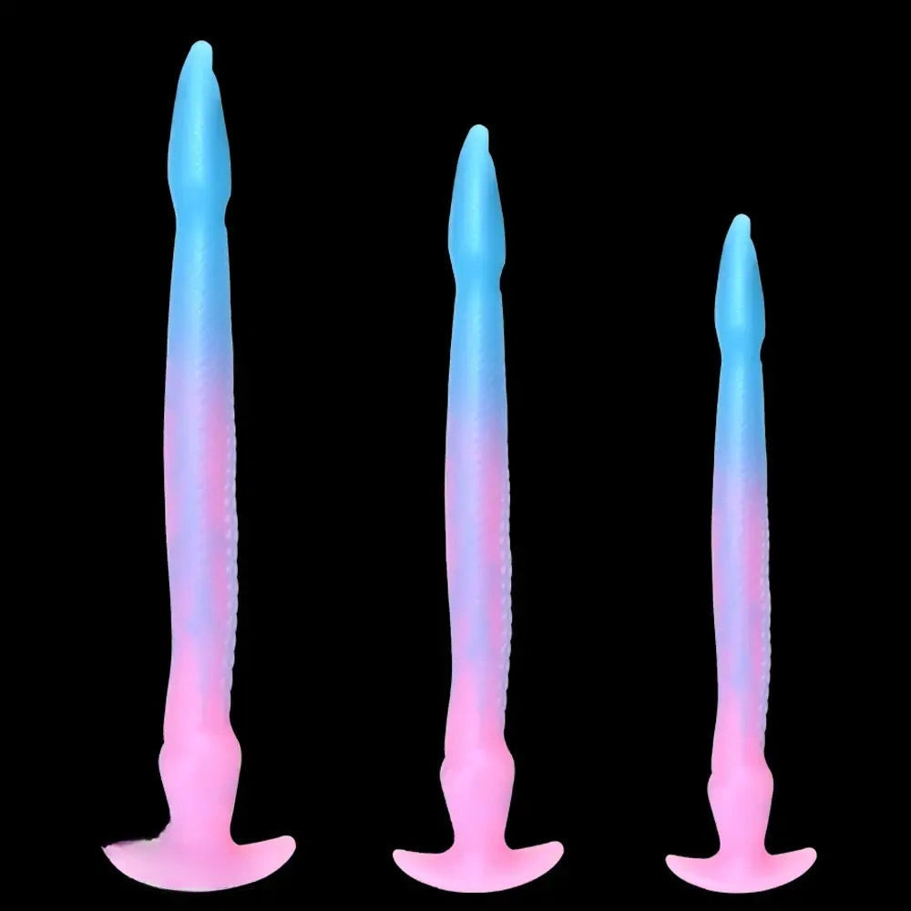 12.2in 15.94in 20.87in Snake Long Huge Animal Luminous Dildo For Anus