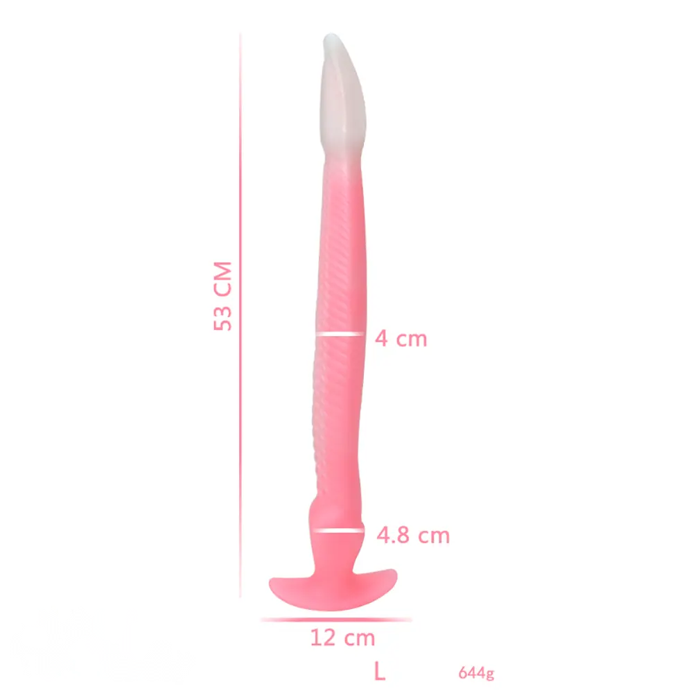 12.2in 15.94in 20.87in Snake Long Huge Animal Luminous Dildo For Anus