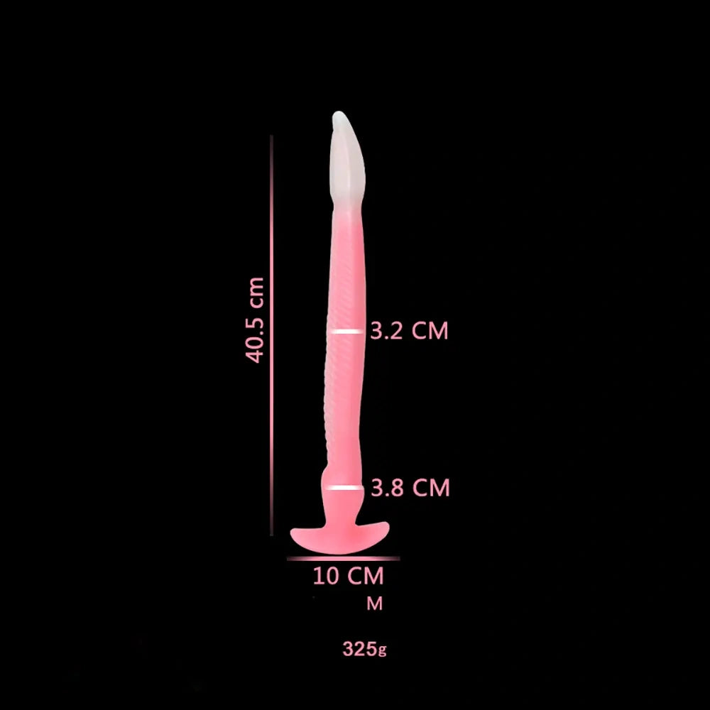 12.2in 15.94in 20.87in Snake Long Huge Animal Luminous Dildo For Anus