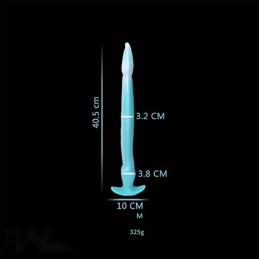 12.2in 15.94in 20.87in Snake Long Huge Animal Luminous Dildo For Anus