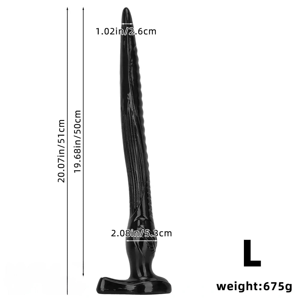 12.2in 16.14in 20.07in Black Super Long Large Out Anal Plug Female Dildo