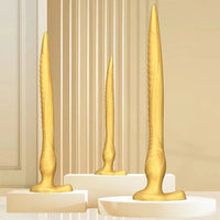 12.2in 16.14in 20.07in Gold Silicone Super Long Anal Dilator Dildo Huge Cock