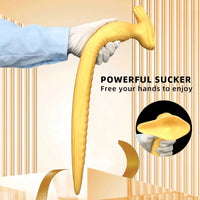12.2in 16.14in 20.07in Gold Silicone Super Long Anal Dilator Dildo Huge Cock