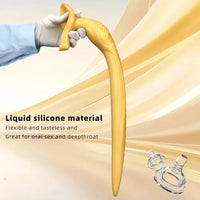 12.2in 16.14in 20.07in Gold Silicone Super Long Anal Dilator Dildo Huge Cock