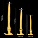 12.2in 16.14in 20.07in Gold Silicone Super Long Anal Dilator Dildo Huge Cock