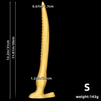 12.2in 16.14in 20.07in Gold Silicone Super Long Anal Dilator Dildo Huge Cock