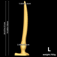 12.2in 16.14in 20.07in Gold Silicone Super Long Anal Dilator Dildo Huge Cock