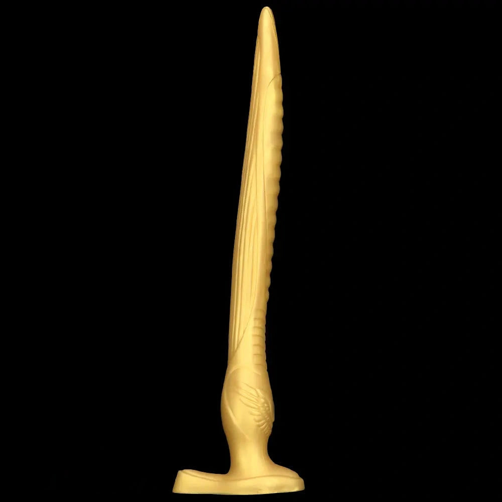 12.2in 16.14in 20.07in Gold Silicone Super Long Anal Dilator Dildo Huge Cock