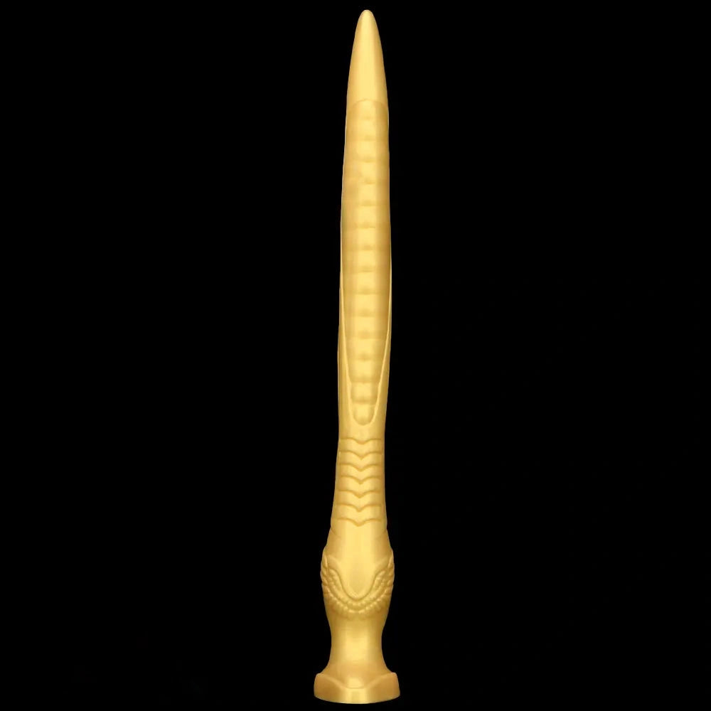 12.2in 16.14in 20.07in Gold Silicone Super Long Anal Dilator Dildo Huge Cock