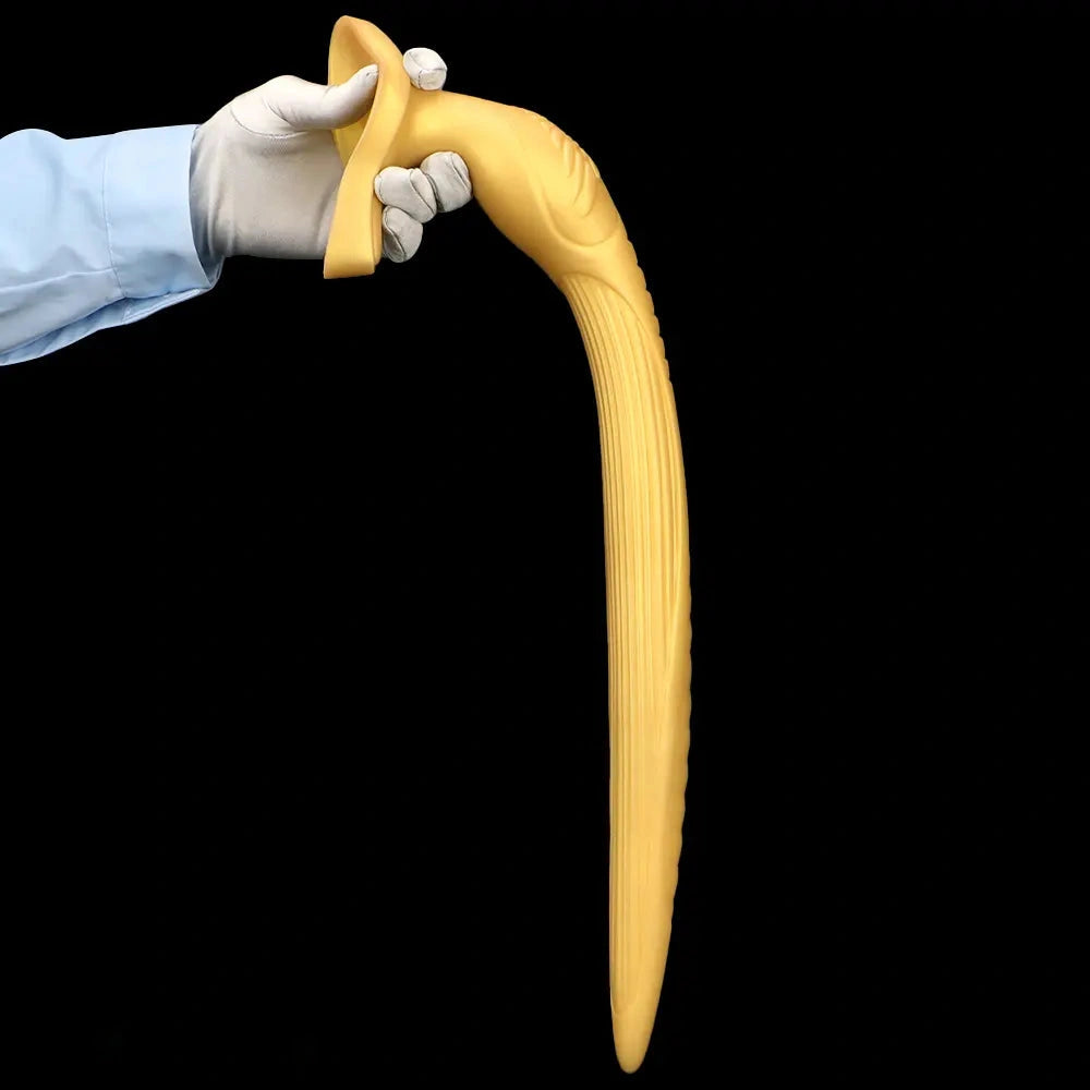 12.2in 16.14in 20.07in Gold Silicone Super Long Anal Dilator Dildo Huge Cock