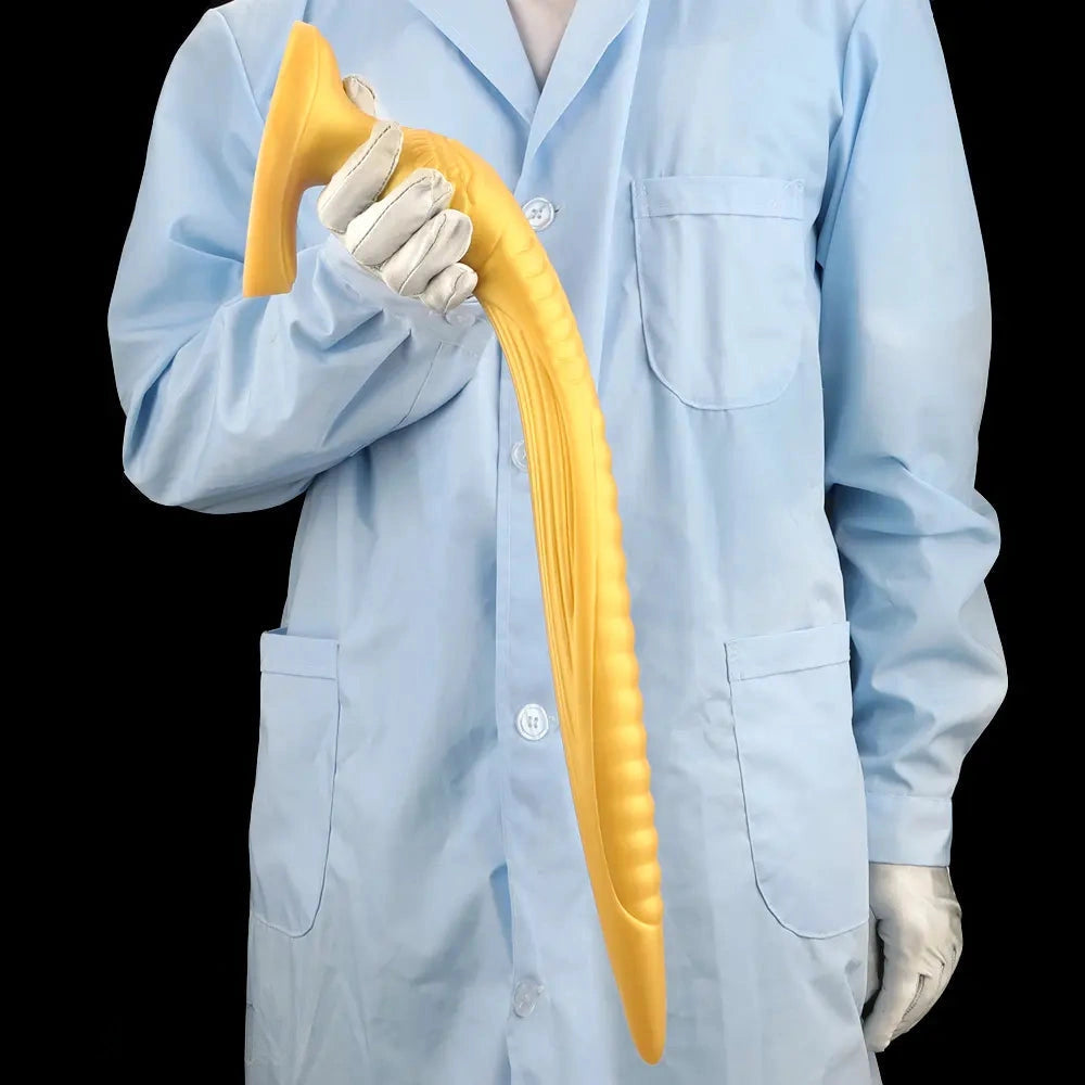 12.2in 16.14in 20.07in Gold Silicone Super Long Anal Dilator Dildo Huge Cock