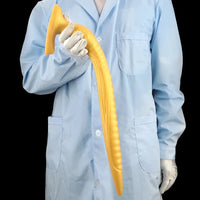 12.2in 16.14in 20.07in Gold Silicone Super Long Anal Dilator Dildo Huge Cock