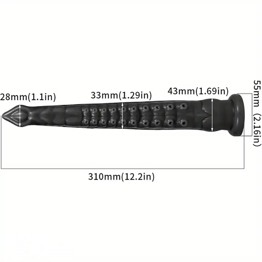 12.2in Big Butt Plug Tentacle Monster Anal Dildo For Dilation Training